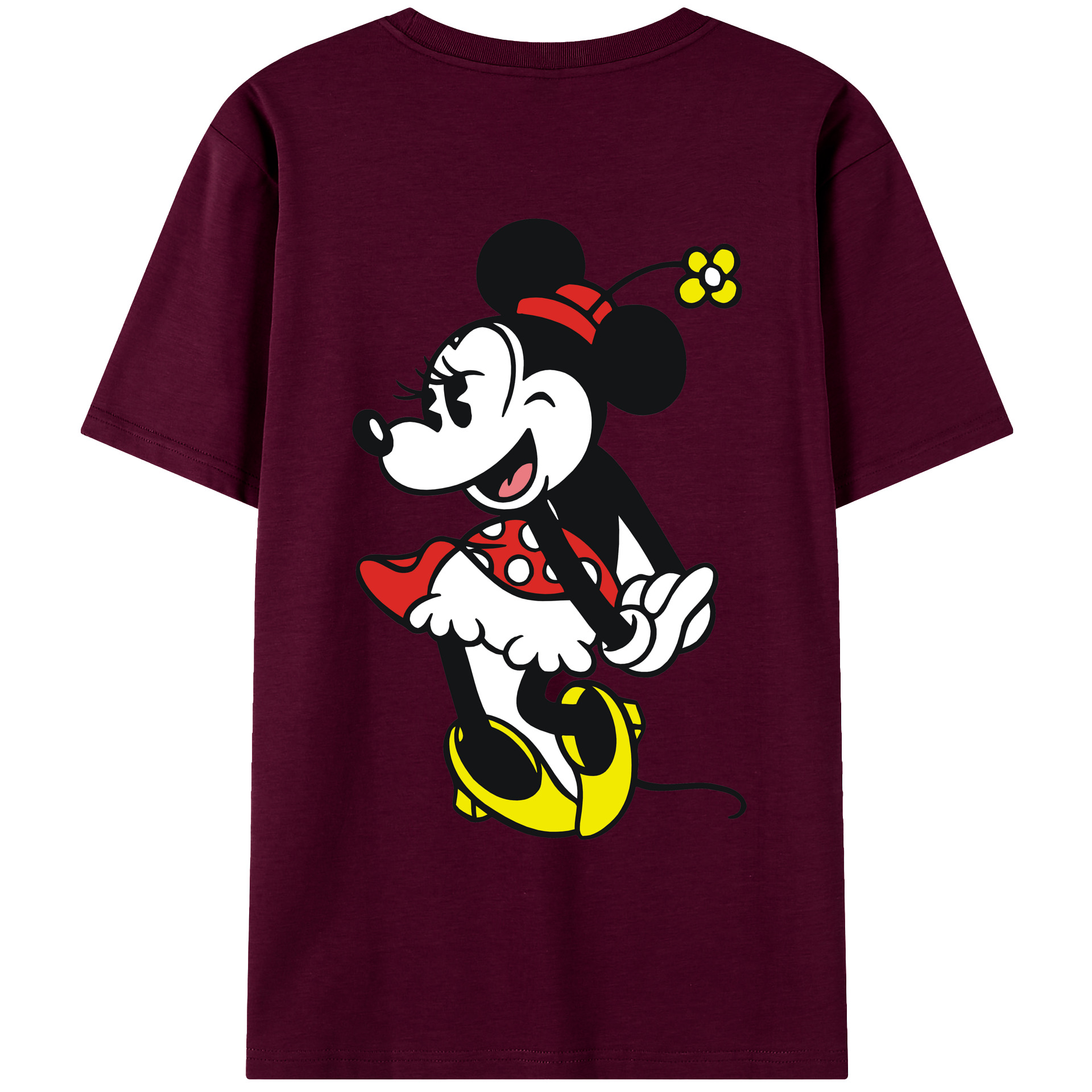 （画像用） ミッキーマウス Mickey Mouse レディース半袖Tシャツ(バックプリント)